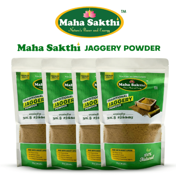 Mahasakthi Traditional Jaggery Powder (Pack of 4 Pouches)