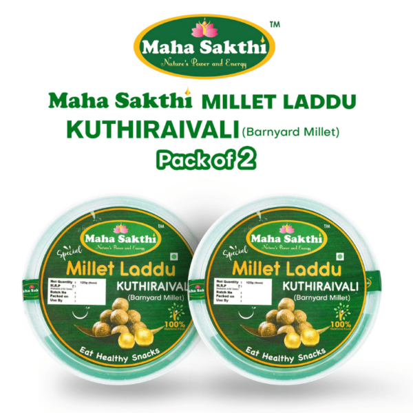 Mahasakthi Special Millet laddu kuthiraivali (Barnyard Millet - Pack of 2)