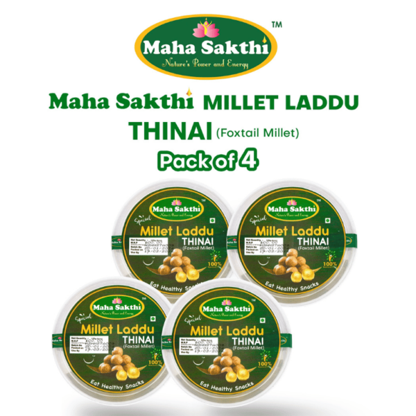 Mahasakthi Special Millet Laddu Thinai (Foxtail Millet - Pack of 4)