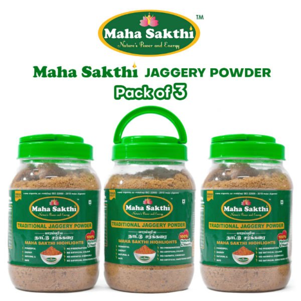 Mahasakthi Traditional Jaggery Powder (Pet Bottle Pack of 3)